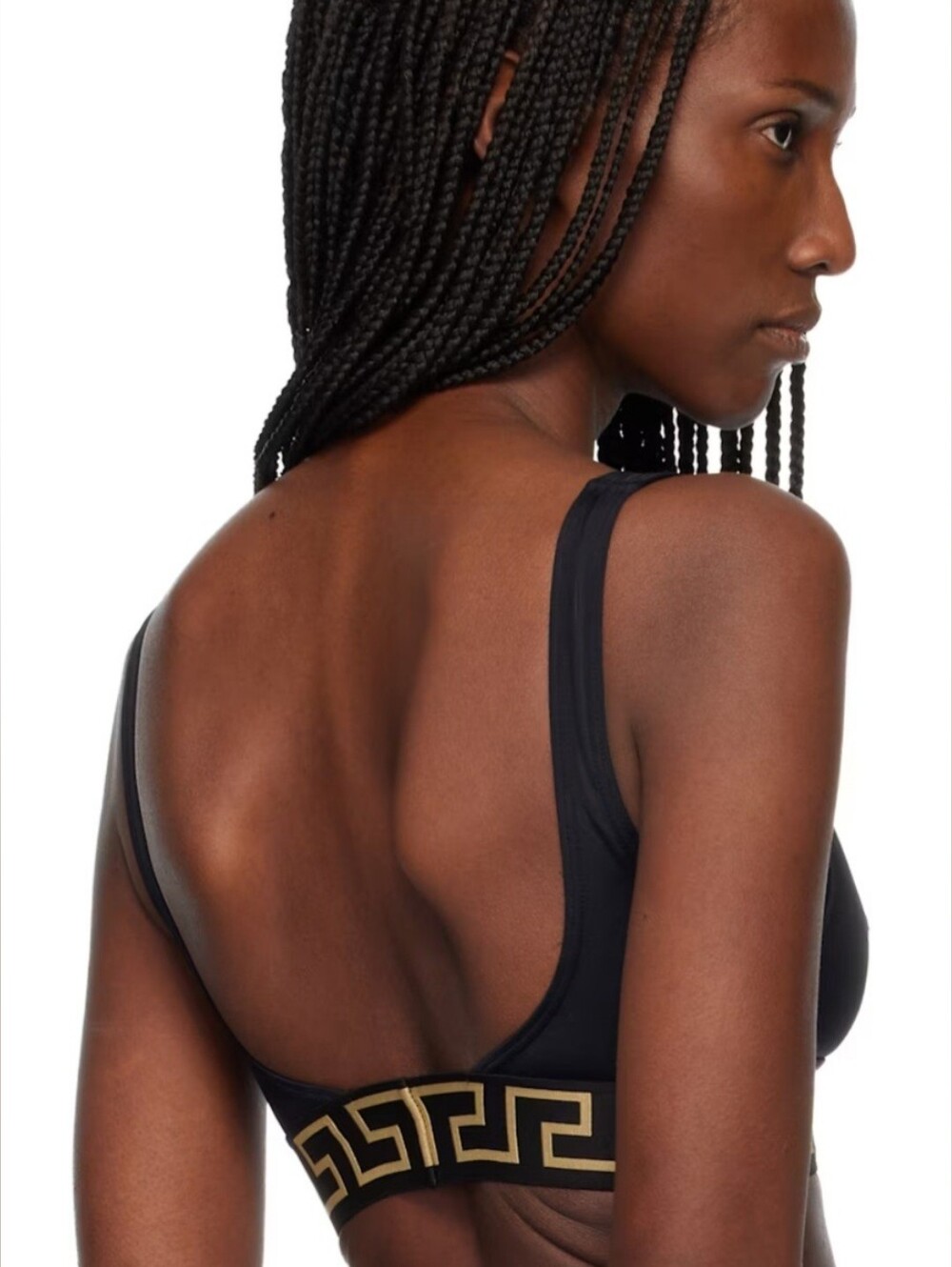VERSACE NWT Greca Medusa Border Triangle Swim Black Gold  Size 3 - Picture 4 of 14